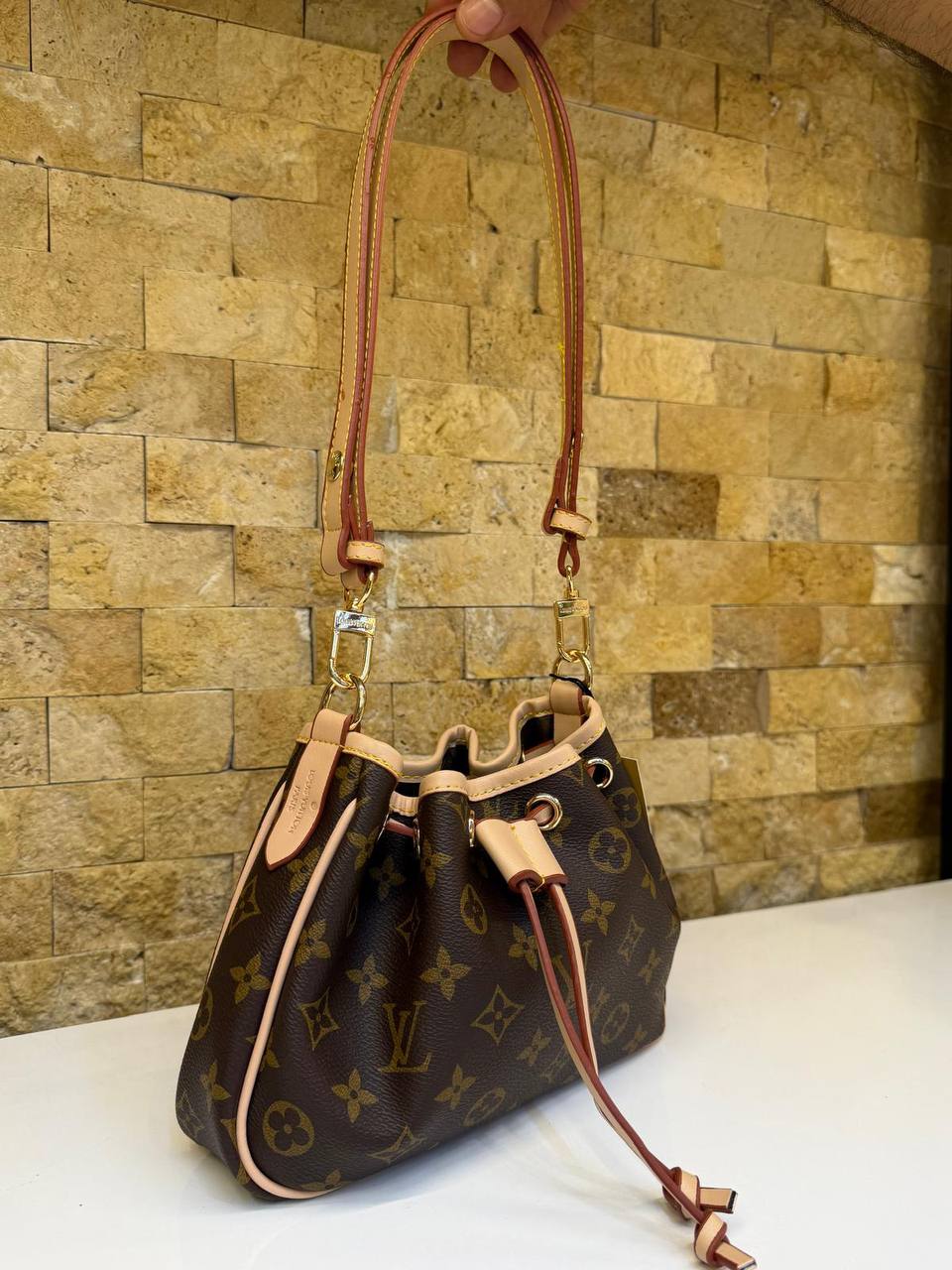 Louis Vuitton Monogram Shoulder Bag Brown