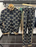 Gucci GG Tracksuit Set Black & Gold