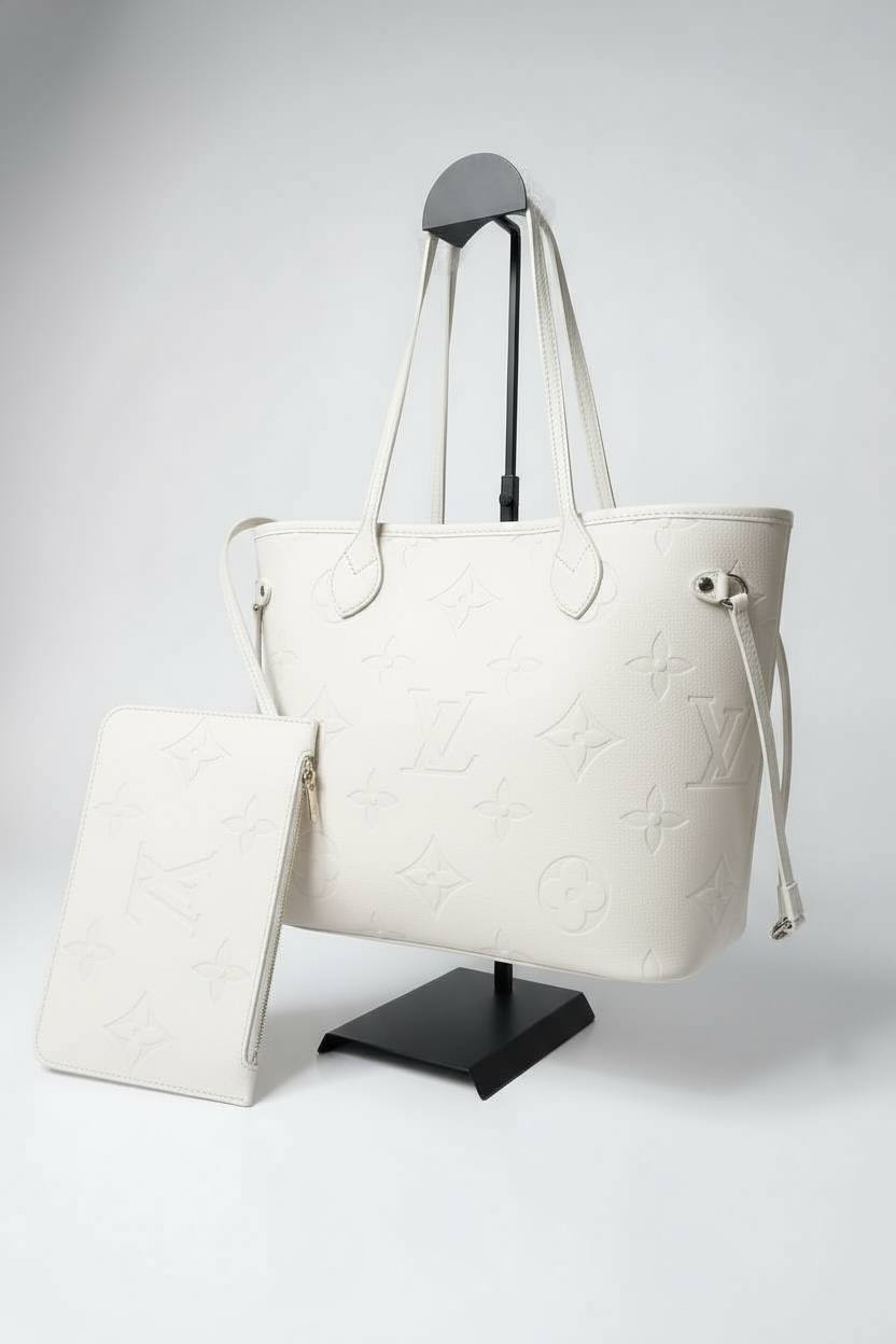 Louis Vuitton Neverfull MM Monogram Empreinte Cream