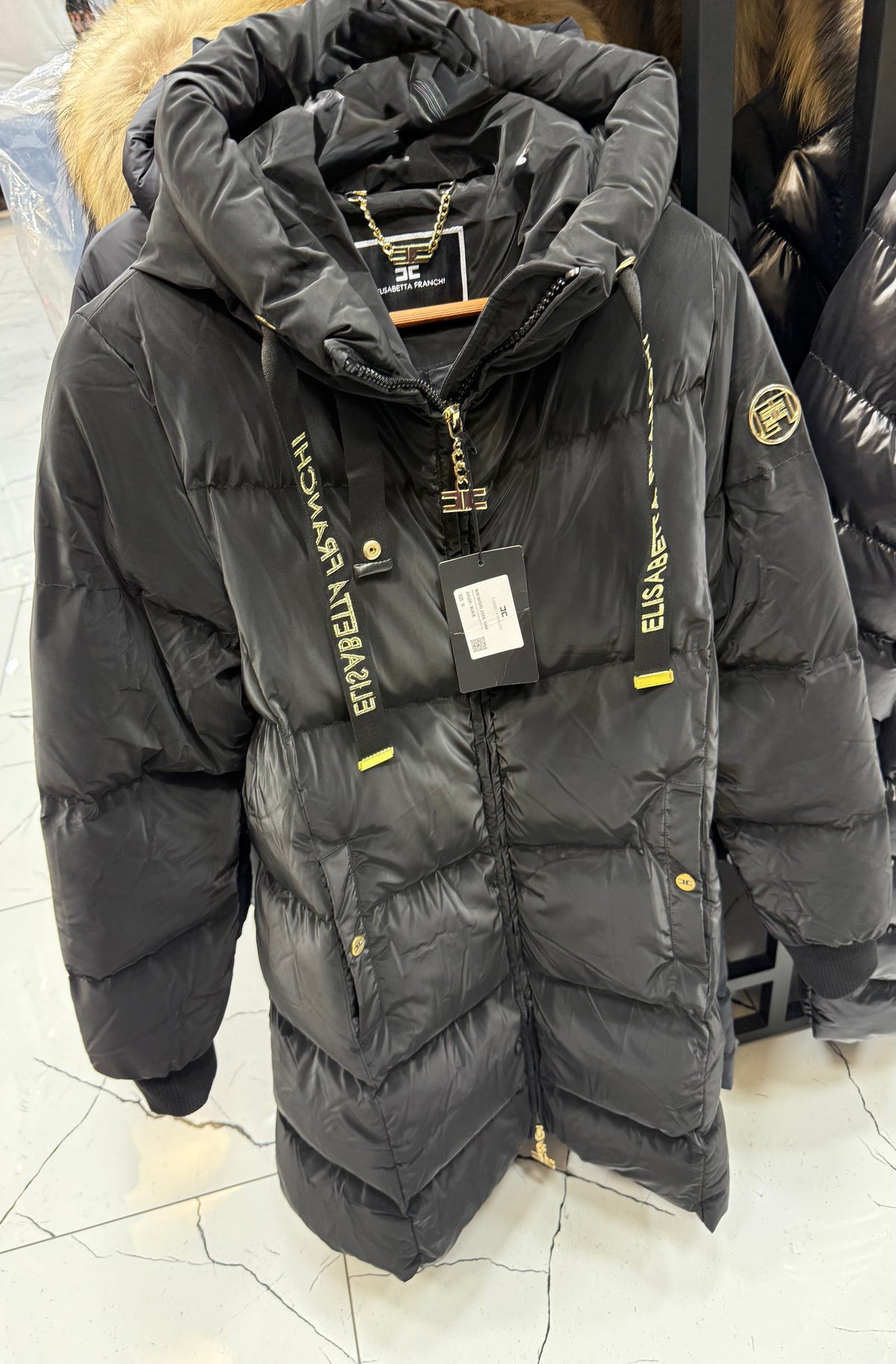 Elisabetta Franchi Puffer Jacket Black