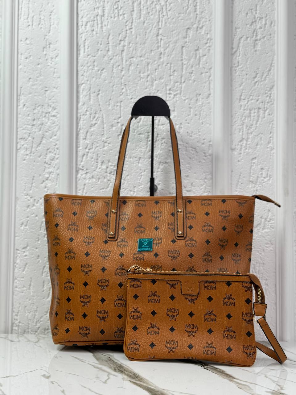 MCM Shopper Tote Cognac