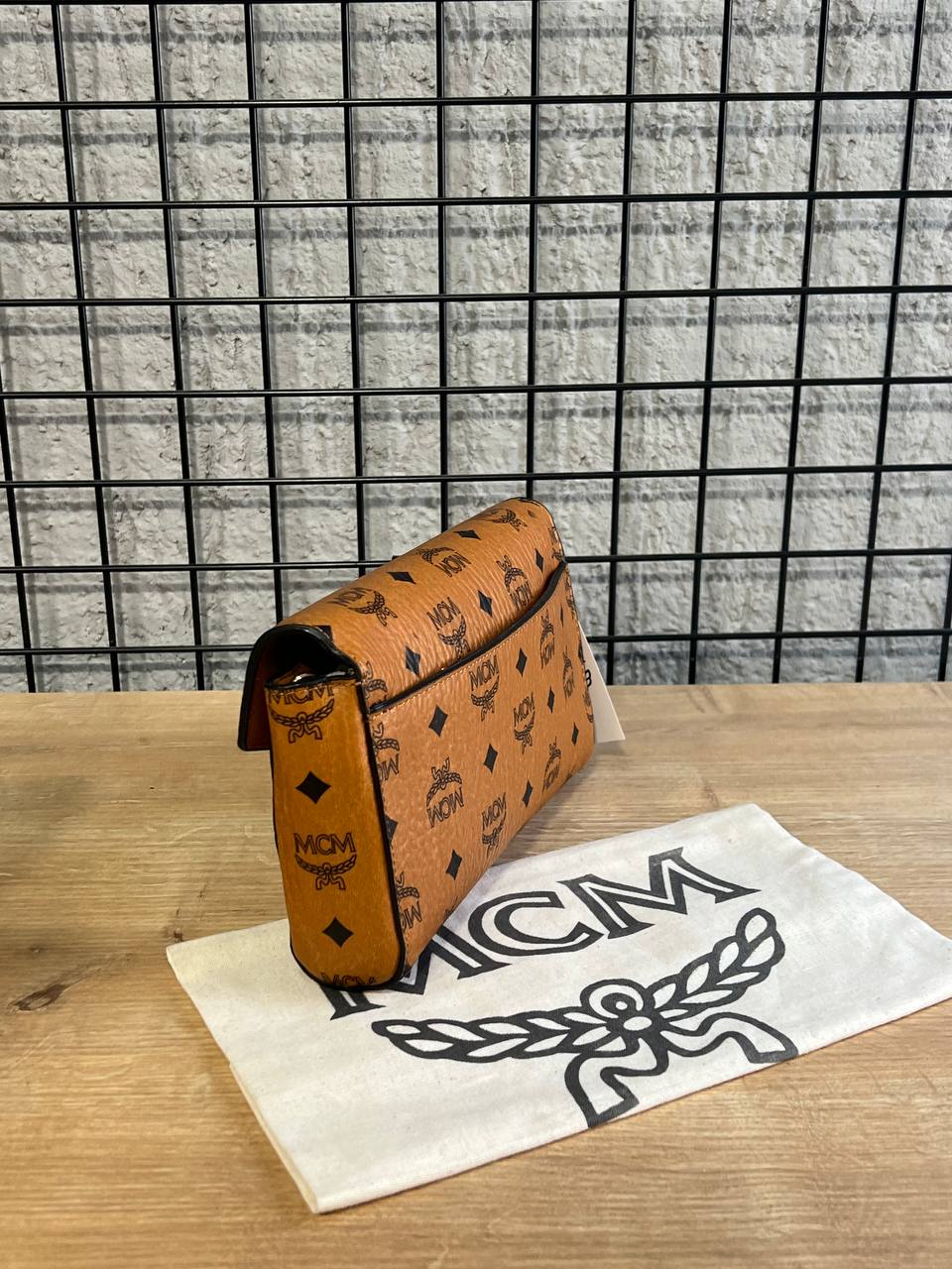 MCM Crossbody Bag Cognac Visetos