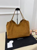 Chanel Suede Shopping Bag Camel