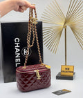 Chanel Vanity Case Bag Burgundy