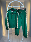 Gucci GG Stripe Tracksuit Set Green