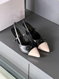 Chanel Slingback Two-Tone Black & Beige