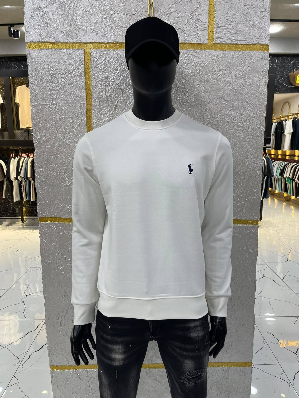 Polo Logo Sweatshirt White
