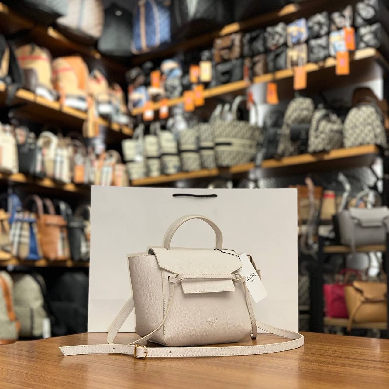 CELINE Pico Beige Bag