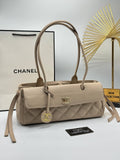Chanel Quilted Shoulder Bag Beige