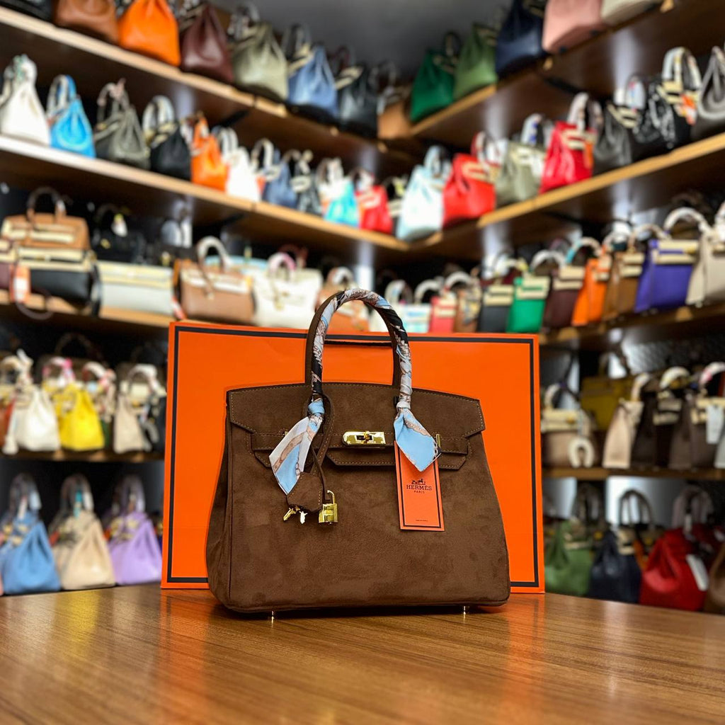 Hermès Birkin Bag Suede Brown
