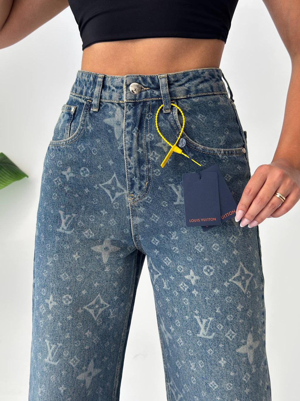 Louis Vuitton Monogram Wide Leg Jeans Blue