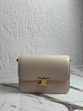 CELINE Triomphe Beige Crossbody Bag