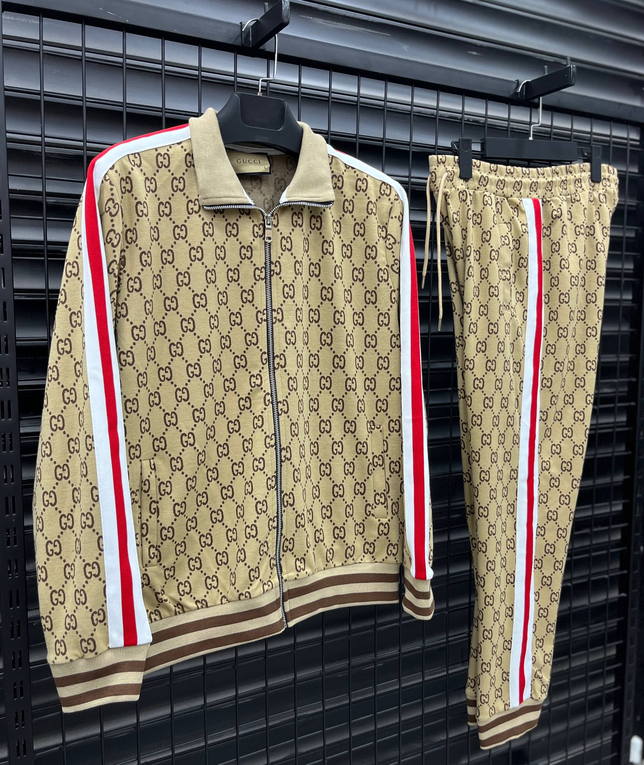 Gucci GG Monogram Tracksuit Set Beige