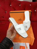 Hermes Oran Sandals White