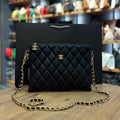 Chanel Quilted Chain Shoulder Bag Black