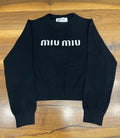 Miu Miu Logo Sweatshirt Black