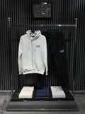 EA7 Emporio Armani Zip-Up Tracksuit Black & White