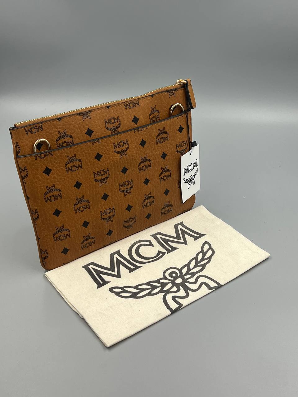 MCM Pouch Cognac Visetos
