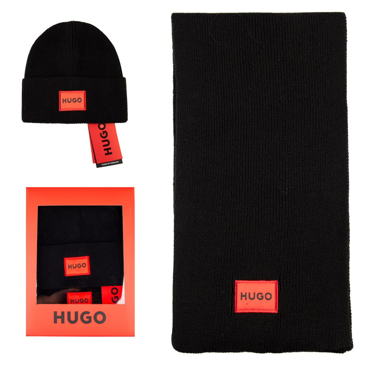 Σετ Κασκόλ και Σκουφάκι Hugo Boss