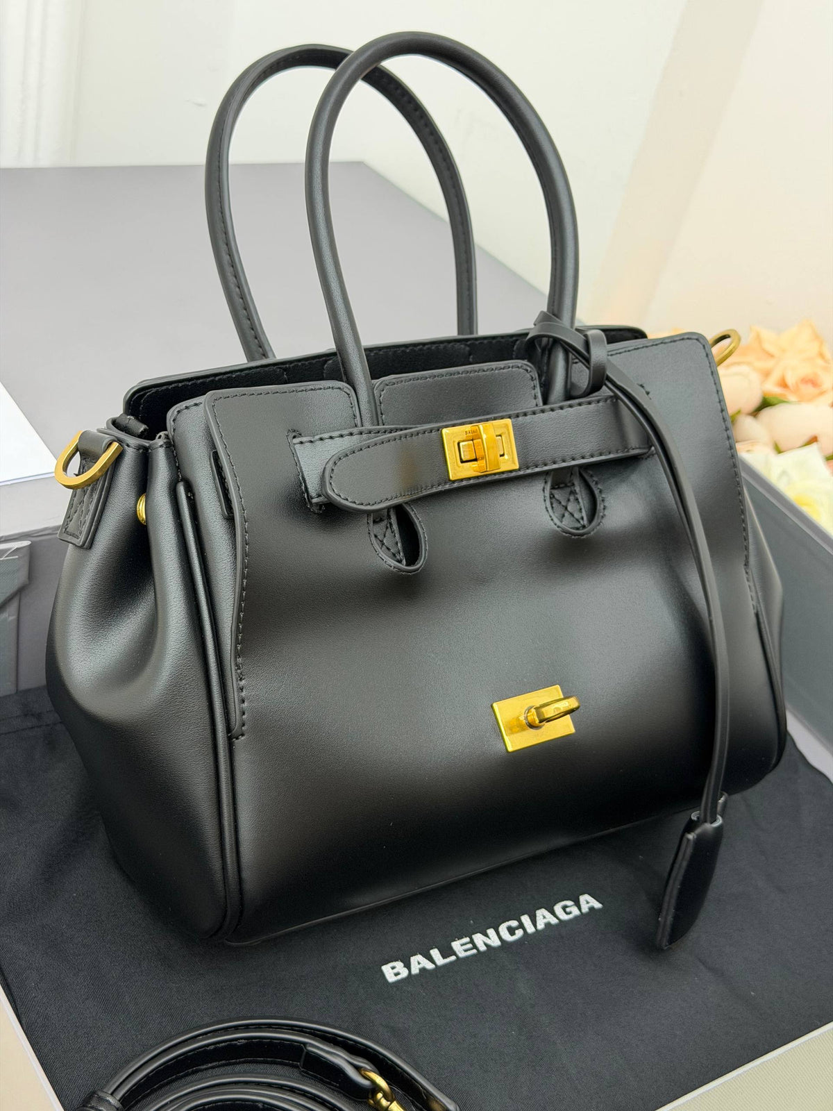 Balenciaga Rodeo Handbag Black