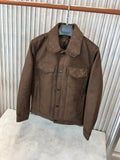 Louis Vuitton Monogram Suede-Effect Trucker Jacket Brown