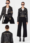 Balmain Black Leather Jacket