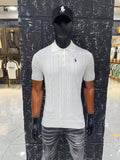 Polo Ralph Lauren Cable Knit Polo Shirt White