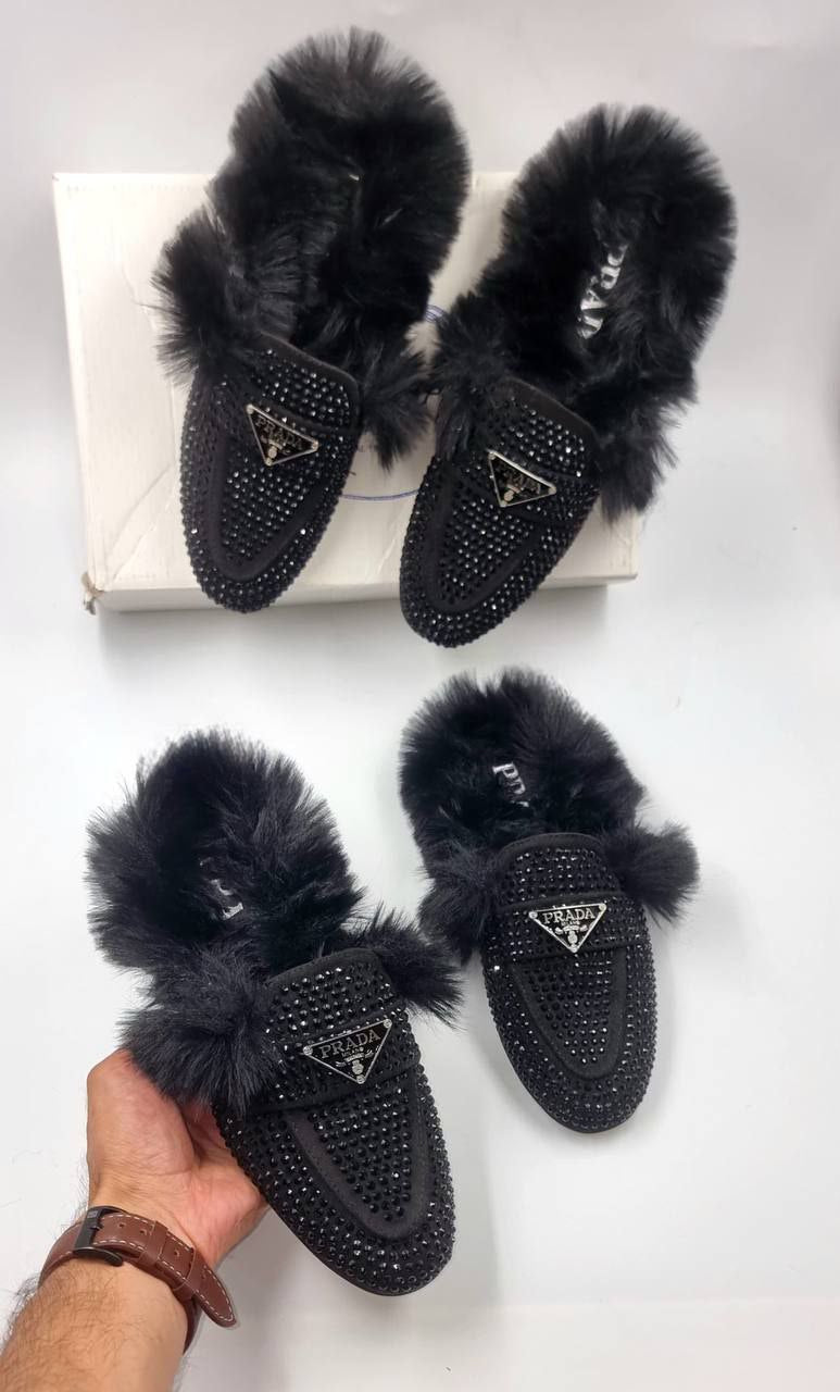 Prada Crystal Slippers