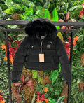 Miu Miu Cropped Puffer Jacket Black