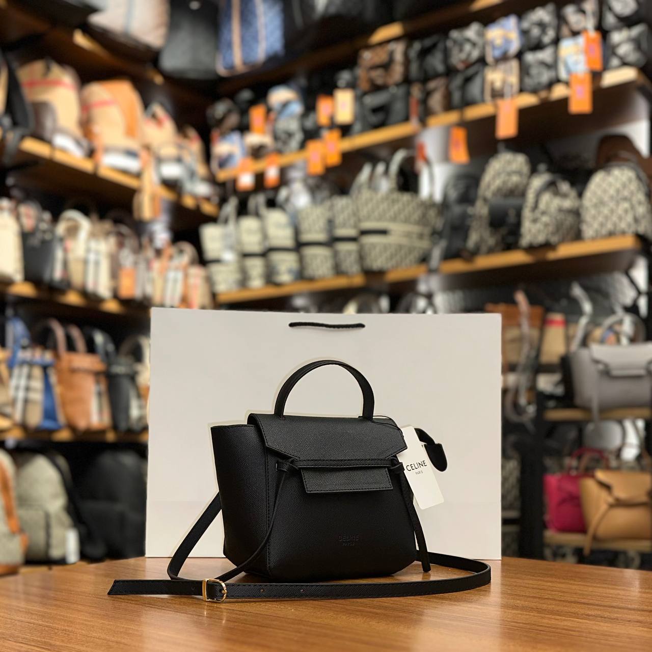 CELINE Pico Black Bag