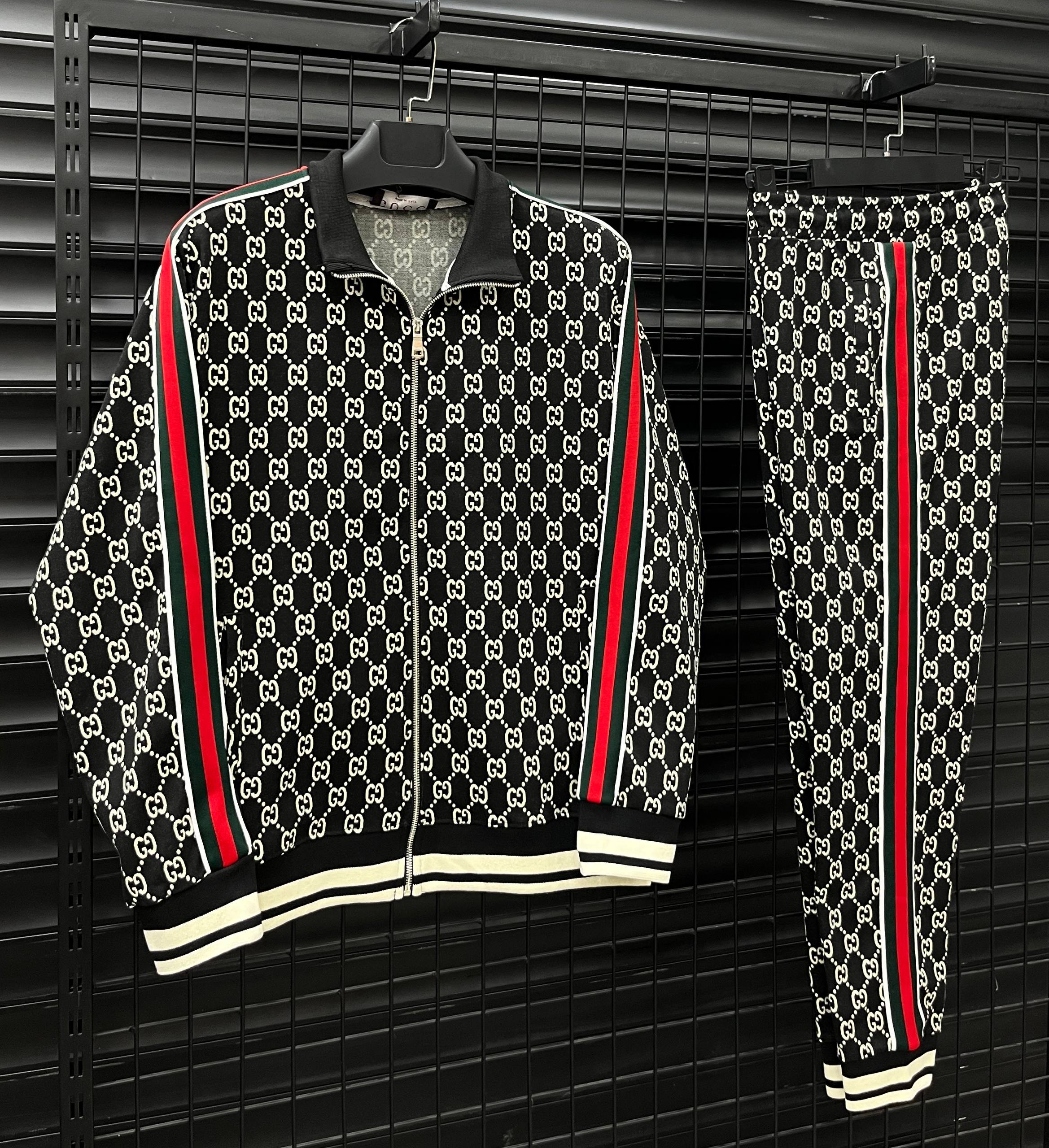 Gucci GG Monogram Tracksuit Set Black