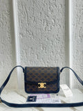 CELINE Triomphe Monogram Cross‐Body Bag