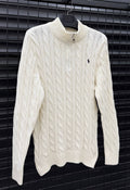 Polo Logo Sweatshirt White Zip