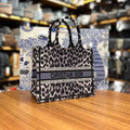 Christian Dior Book Tote Leopard Print