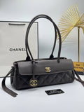 Chanel Quilted Shoulder Bag Dark Brown