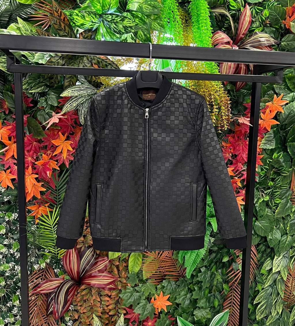 Louis Vuitton Damier Leather Jacket Black