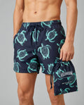 Vilebrequin Turtle Print Swim Shorts Navy