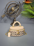 Coach Vanity Case Bag Beige Signature