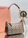 Coach Swinger Shoulder Bag Brown Signature