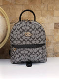 Coach Signature Backpack Grey Black