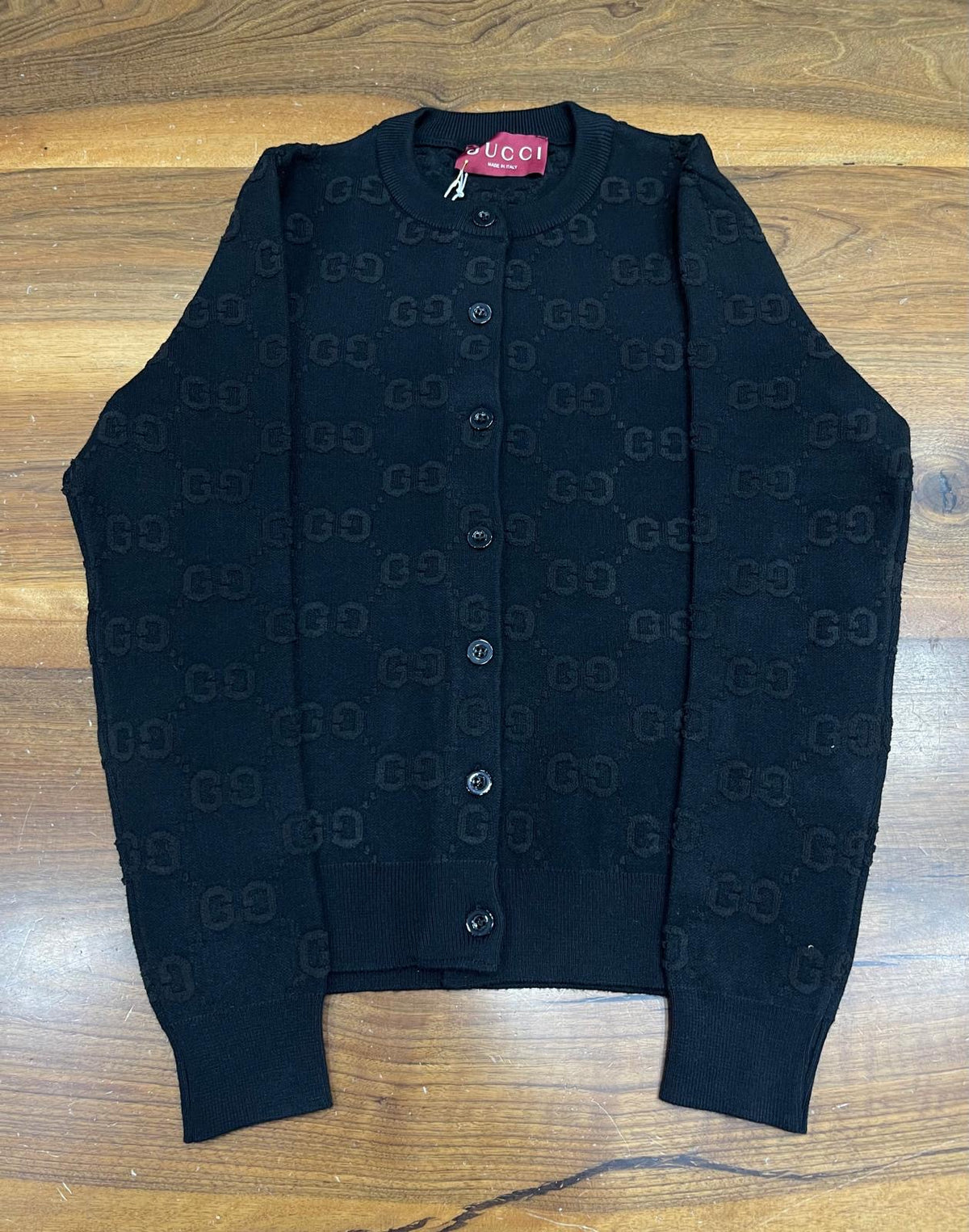 Gucci GG Logo Cardigan Black & White