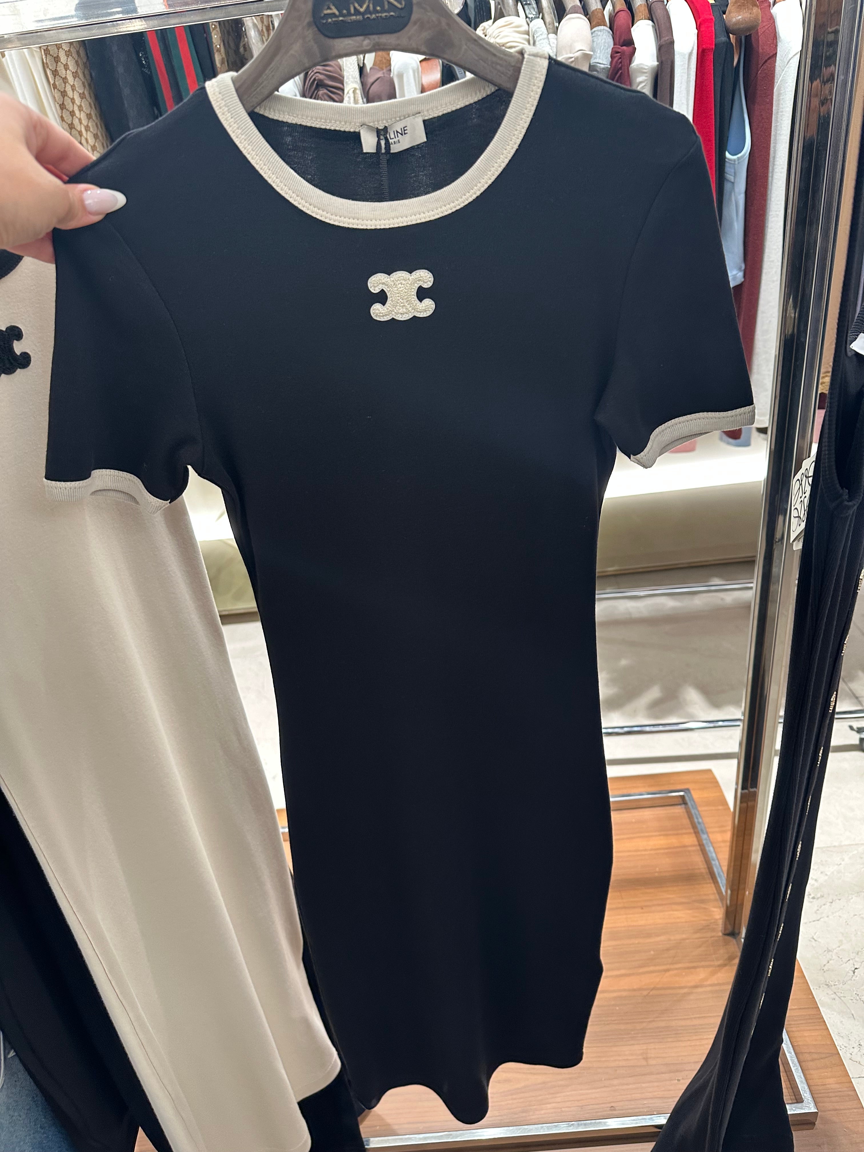 CELINE Triomphe Black Dress