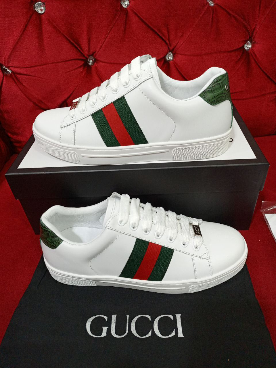 Gucci Leather Sneakers White