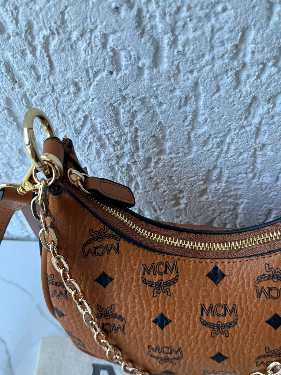 MCM Hobo Bag Cognac Visetos