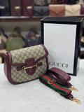 Gucci Horsebit Shoulder Bag Bordeaux