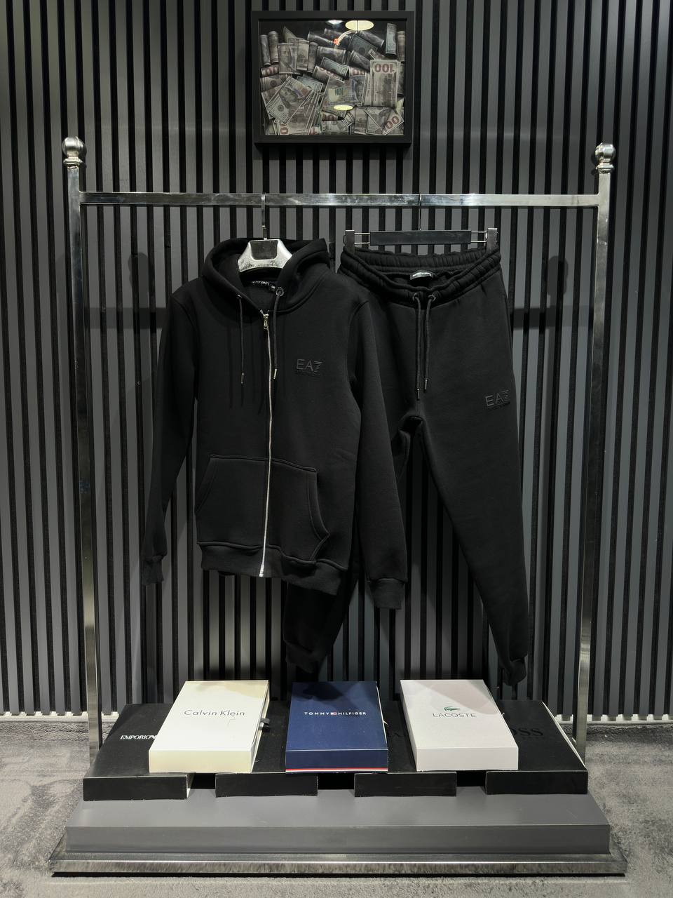 EA7 Emporio Armani Zip-Up Tracksuit Black