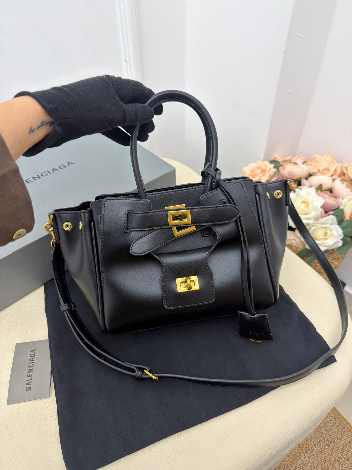 Balenciaga Rodeo Handbag Black