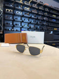 CELINE Triomphe Gold Shield Sunglasses