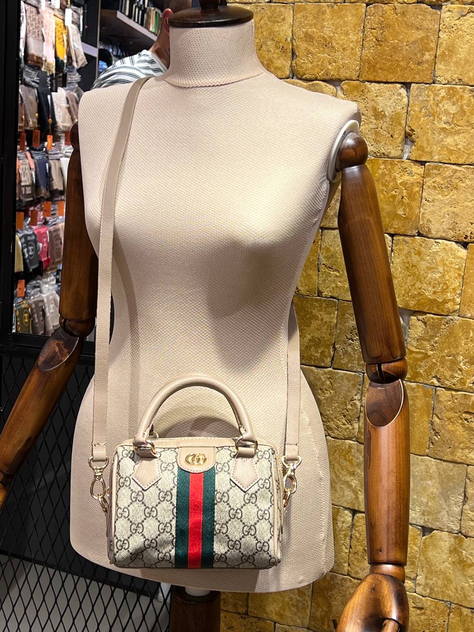 Gucci Ophidia Top Handle Bag Beige