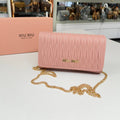 Miu Miu Matelassé Chain Pink